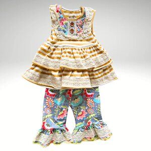 Darling Boho Mixed Media Matching Ruffles by Tutu and Lulu Set 3T